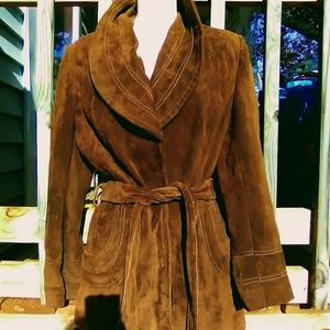 Vintage Free People Chestnut Suede jacket medium